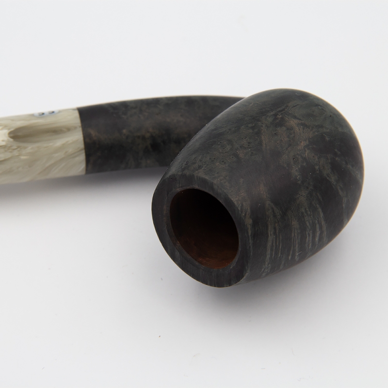 grafitowy matowy cybuch z eleganckim wzorem