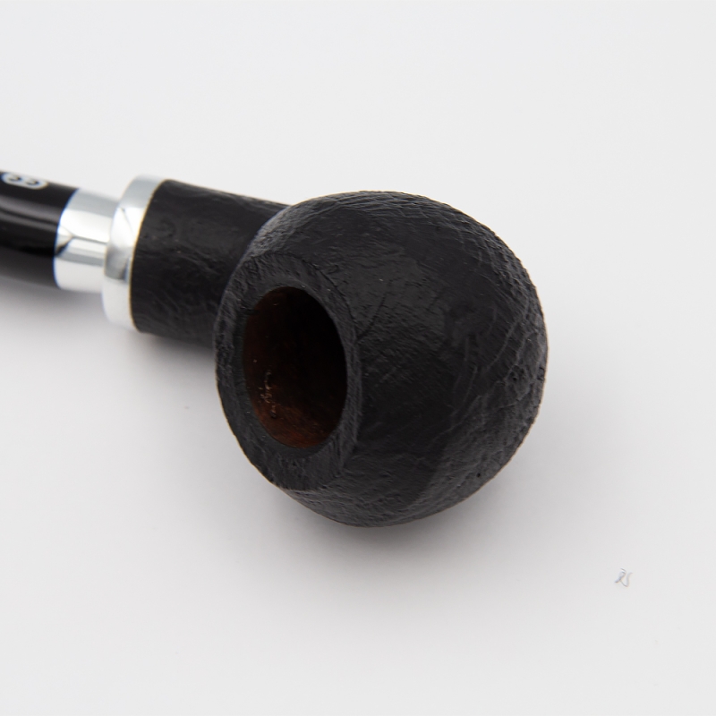 czarny owalny cybuch od fajki wykonany z drewna