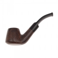 zakrzywiona fajka ze zwężonym ustnikiem w kolorze czarnym i brązowym