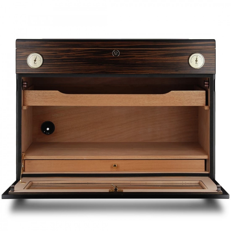 otwarty Humidor Adorini Aficionado Deluxe z wyciągniętą półką