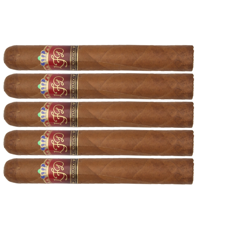 zestaw pięciu cygar La Flor Dominicana Coronado Duble Corona