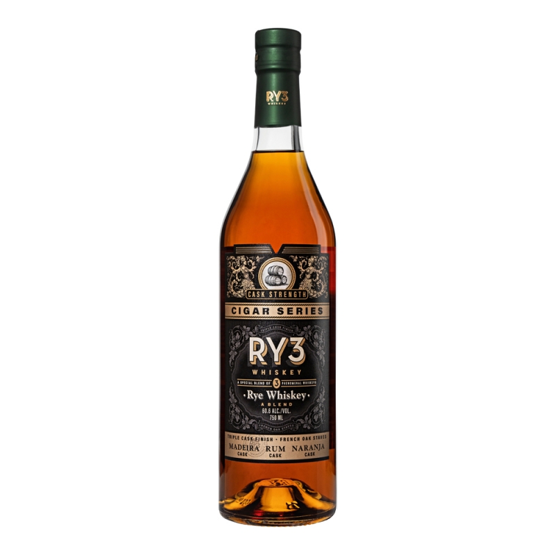 Whiskey RY3 Cigars Series Cask Finish Strength 61%, 0,7l
