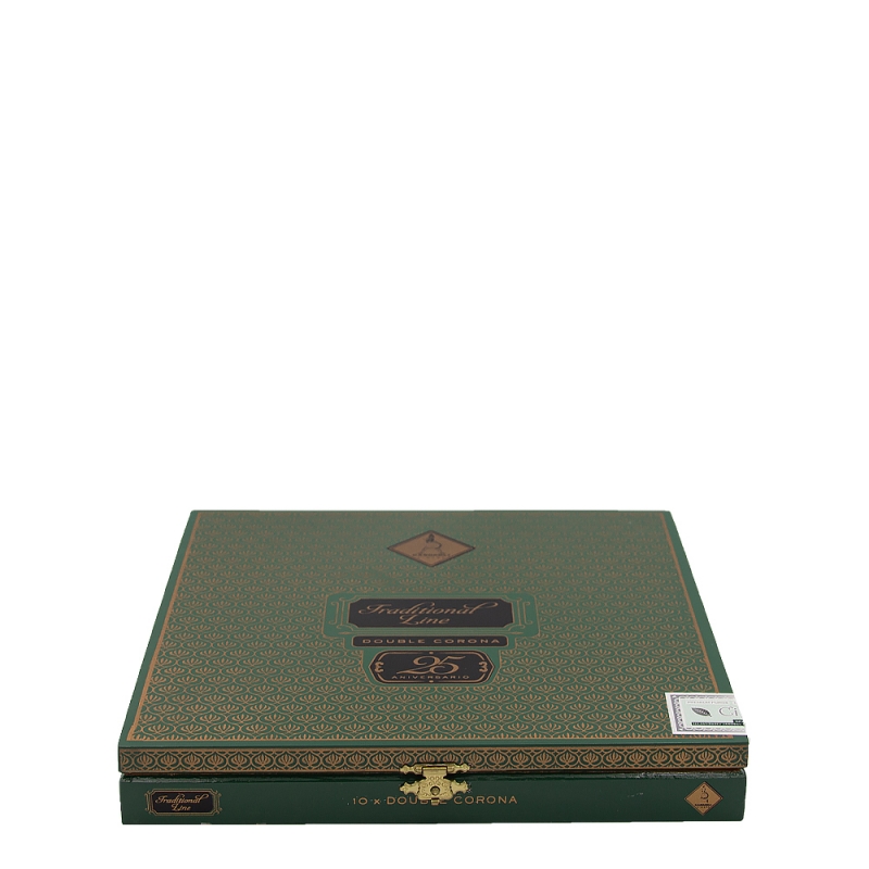 zielone pudełko od cygar Casdagli Traditional 25th Aniversario z logiem marki