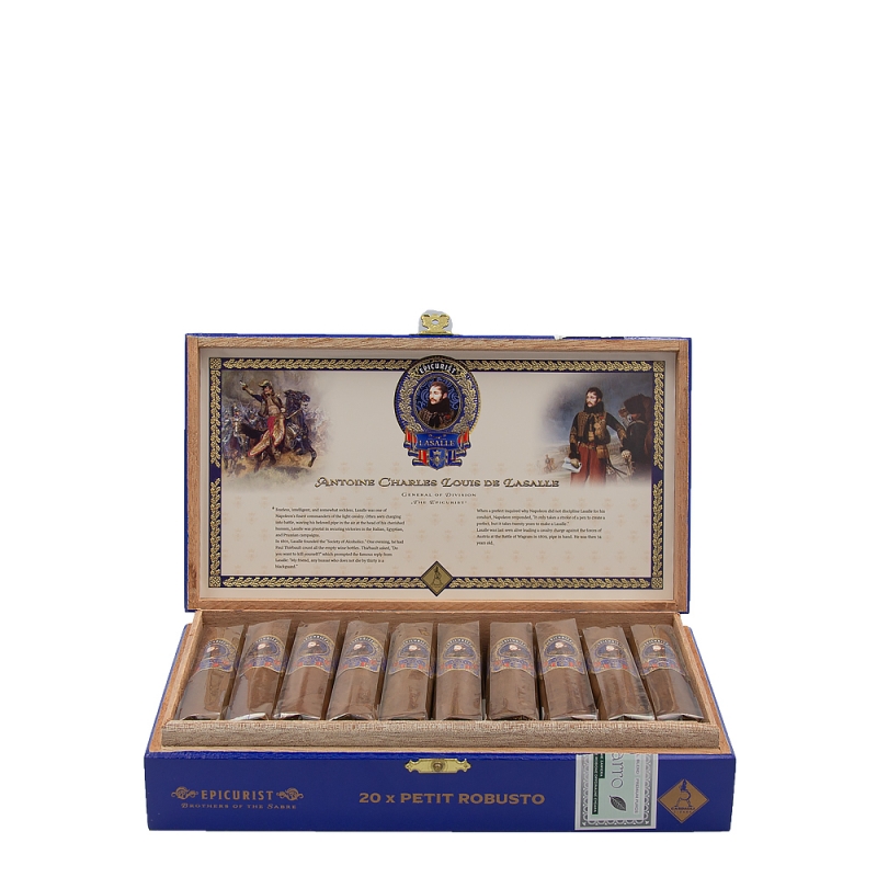 otwarte pudełko pełne cygar Casdagli Epicurist Petit Robusto