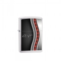 zapalniczka o klasycznym chromowanym wyglądzie i prostym minimalistycznym wzornictwie