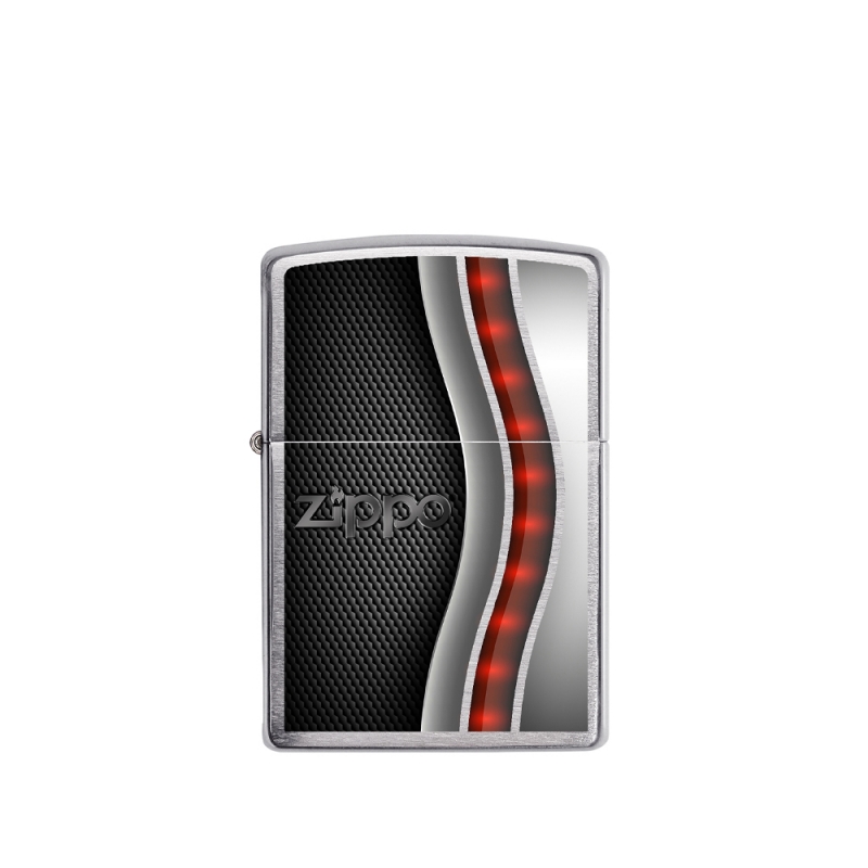 zapalniczka Zippo z czystą metaliczną obudową podkreślającą kultowy design marki