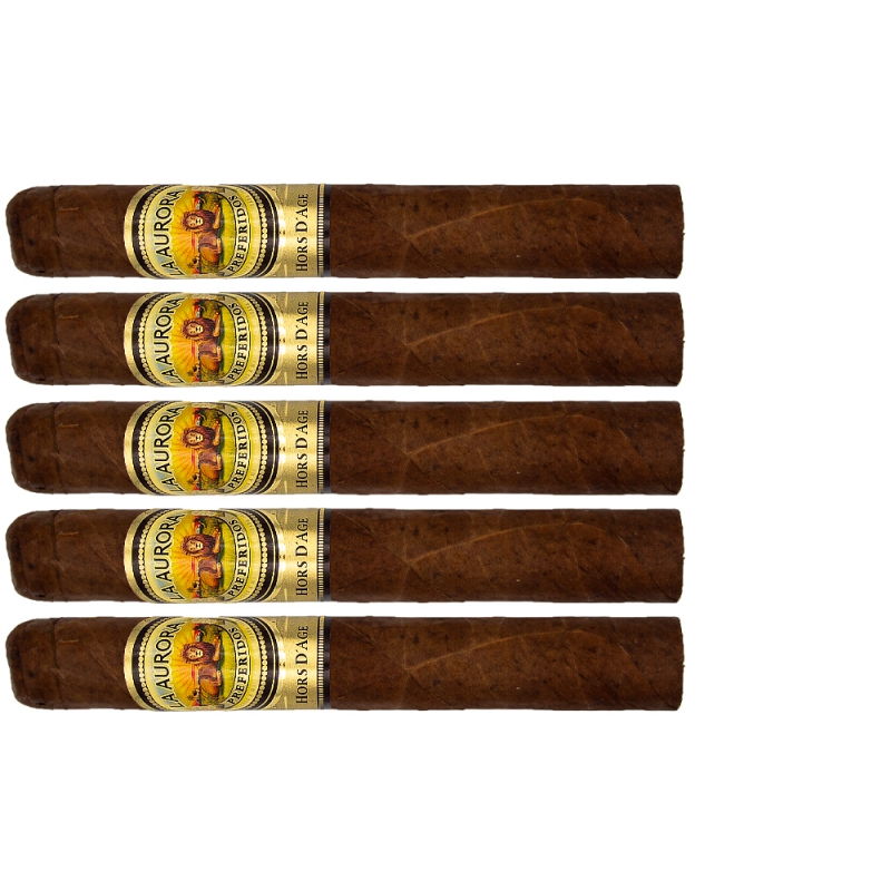 zestaw pięciu cygar La Aurora Hors D'Age 2024 Toro