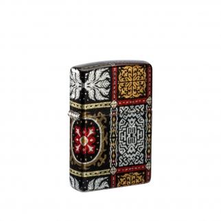 obudowa zapalniczki z metalicznym tłem wykonanym techniką 540 Fusion i wielobarwnym efektem pattern który mieni się w świetle