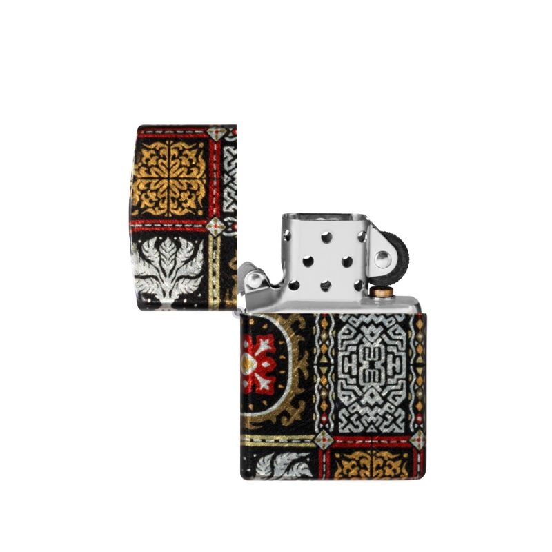 obudowa zapalniczki Zippo z finezyjnym układem wzorów geometrycznych które przyciągają wzrok