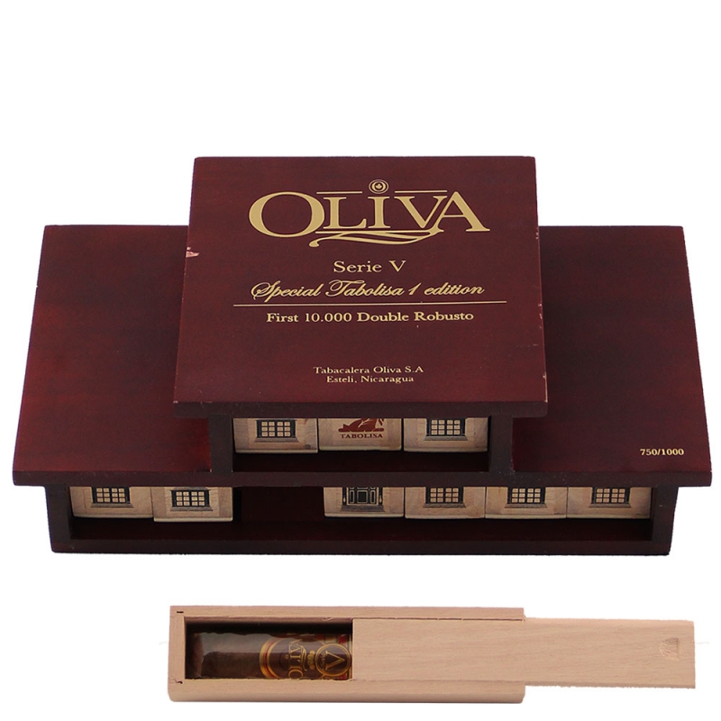 pudełko w kształacie domku, z 10 cygarami oliva z edycji limitowanej