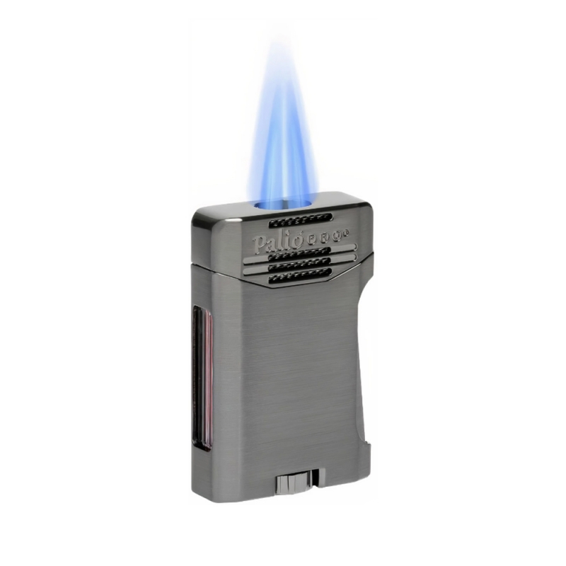 odpalona Zapalniczka do cygar Palio Antares 2-Jet Gunmetal PAL-CL-2000GM