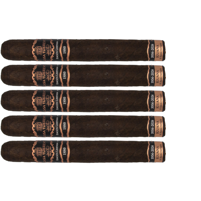 zestaw pięciu cygar Casa Turrent 1880 20th. Anniversary Iguana Edicion Limitada