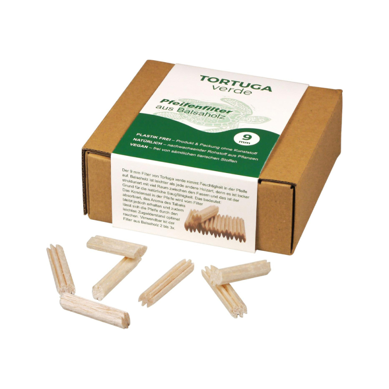 Filtry do fajki Tortuga verde 9mm 110 szt. - 101621