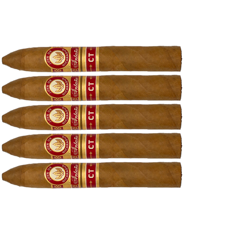 zestaw pięciu delikatnych cygar Joya de Nicaragua Antano Connecticut Belicoso