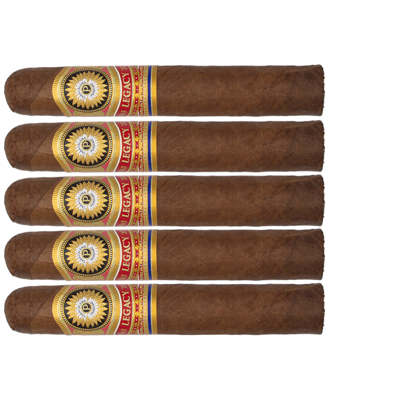 zestaw pięciu cygar o średniej mocy Perdomo Legacy Shade Grown Robusto