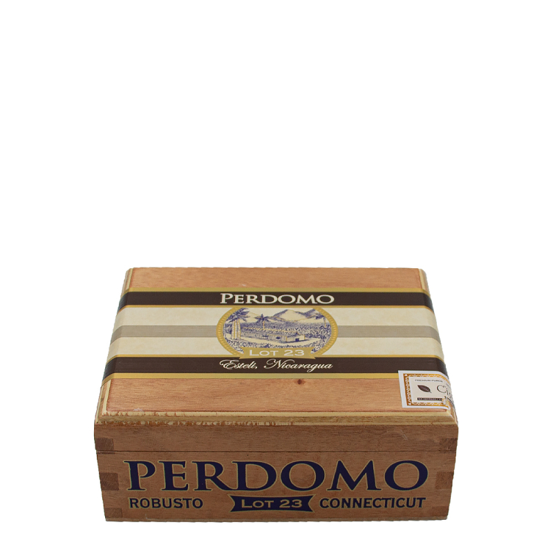 zamkniete pudełko z dużym napisem Perdomo