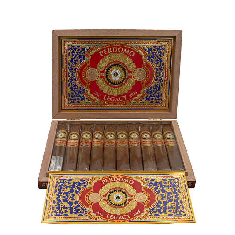 otwarte pudełko pełne cygar marki Perdomo o średniej mocy