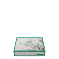 zamknięte biało zielone pudełko marki Rocky Patel z napisem Emerald