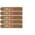 zestaw pięciu cygar w formacie robusto o jasnej pokrywie z Nikaragui