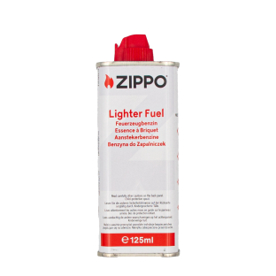 biały pojemnik z benzyną do zapalniczek zippo