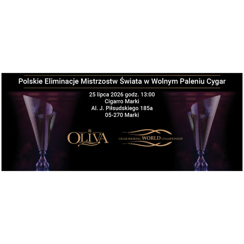 Bilet Obserwatora na Mistrzostwach Polski w Wolnym Paleniu Cygar 2026