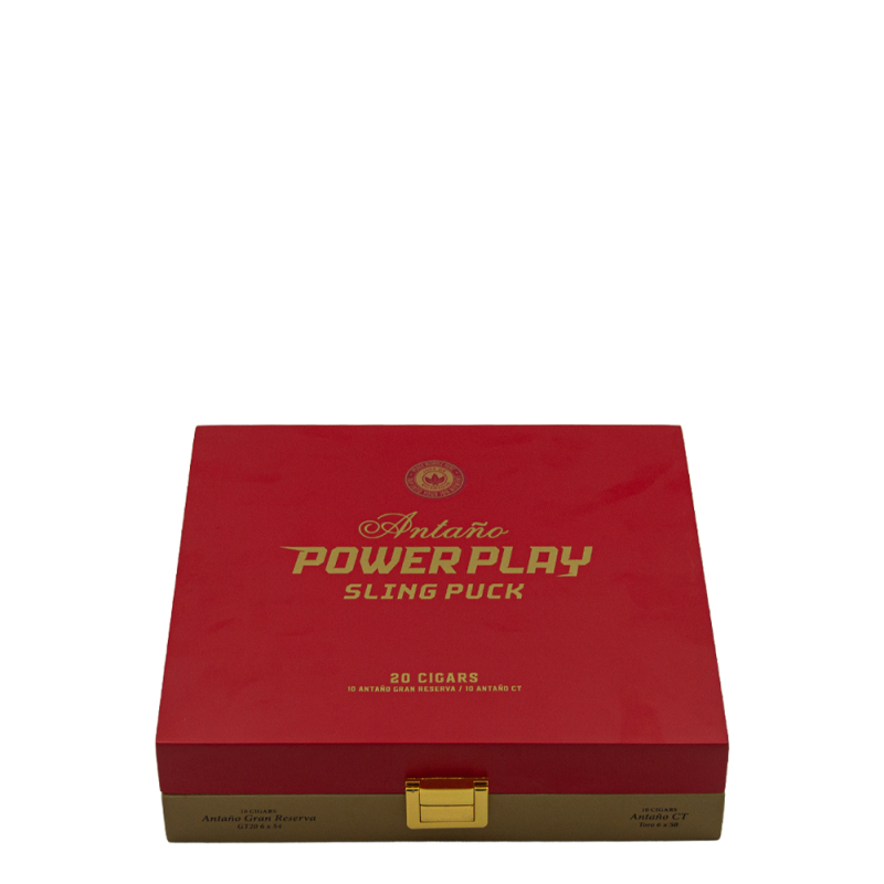 zamknięte czerwono złote pudełko marki Joya de Nicaragua Power Play