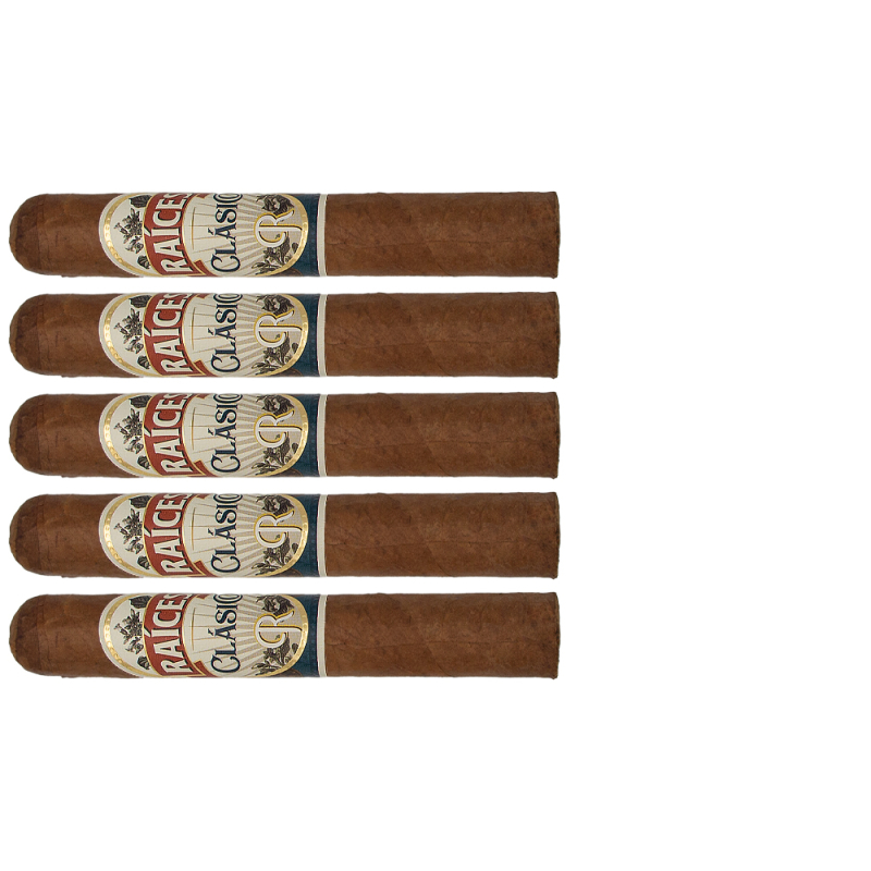 zestaw pięciu cygar Raices Cubanas Clasico Robusto