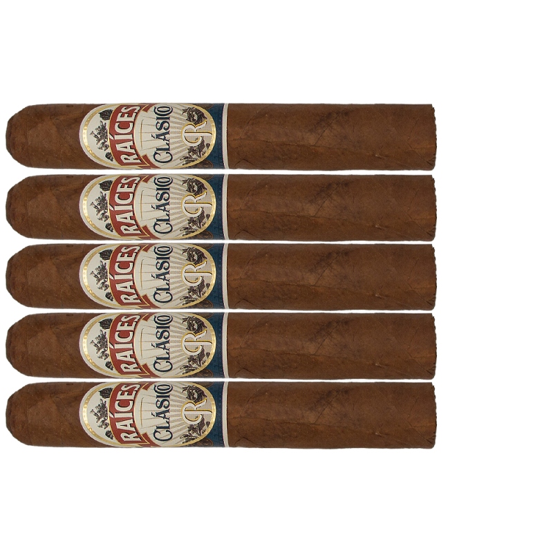 zestaw pięciu cygar Raices Cubanas Clasico Gordo