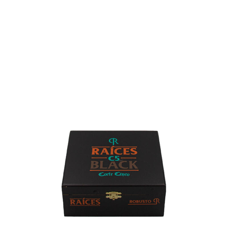 czarne pudełko z logotypem marki Raices C5 Black
