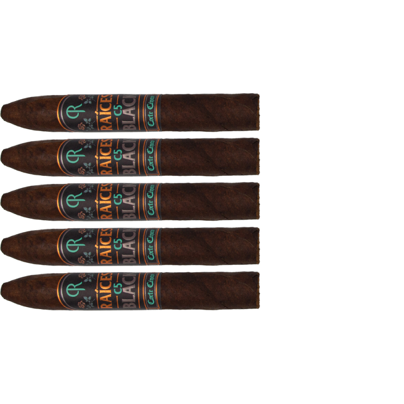 zesatw pięciu cygar Raices Cubanas C5 Black Belicoso