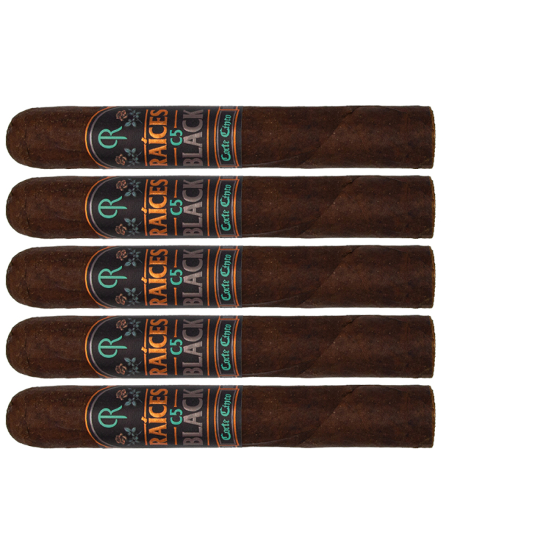 zestaw pięciu cygar Raices Cubanas C5 Black Gordo