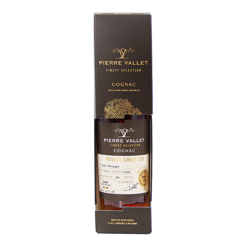 Koniak Pierre Vallet Single Cru 07 w czarnym pudełku