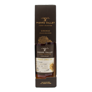 Koniak Pierre Vallet Single Cru 95 w ciemnym kartoniku