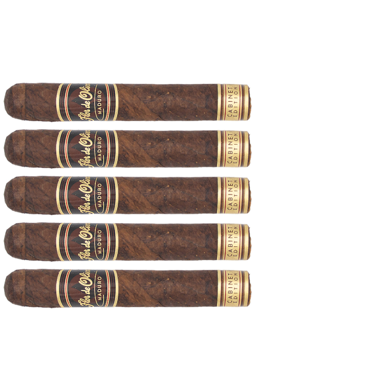 zestaw pięciu cygar Flor de Oliva Robusto Maduro