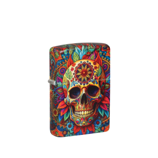 Wielobarwna zapalniczka Zippo Colorful Skull z kolorowym wzorem czaszki