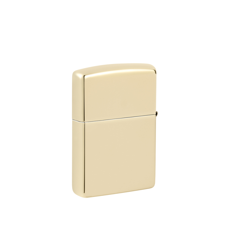 Tył czarnej zapalniczki Zippo pokazany w pełnym ujęciu