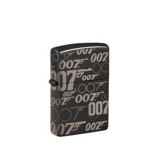 Czarna zapalniczka Zippo Bond BT 007 Gun Logo z charakterystycznym motywem pistoletu