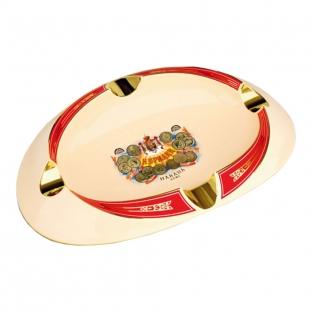 jajowata ceramiczna popielnica na 4 cygara dla fanów marki h upmann