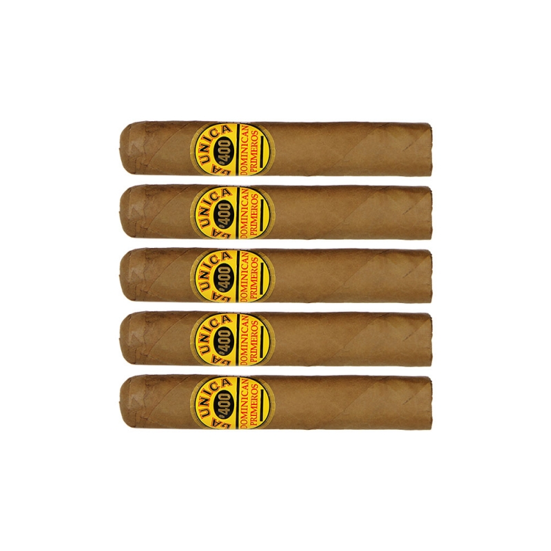 5 cygar dominikańskich w jasnej pokrywie z logo marki la unica