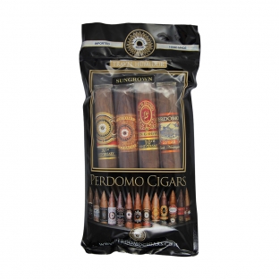 4 ręcznie robione cygara perdomo w formacie toro w pokrywie sungrown, zapakowane w  torebkę chroniącą przed wyschnięciem