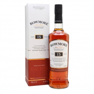 whisky Bowmore 15YO w kartoniku, butelka na prezent