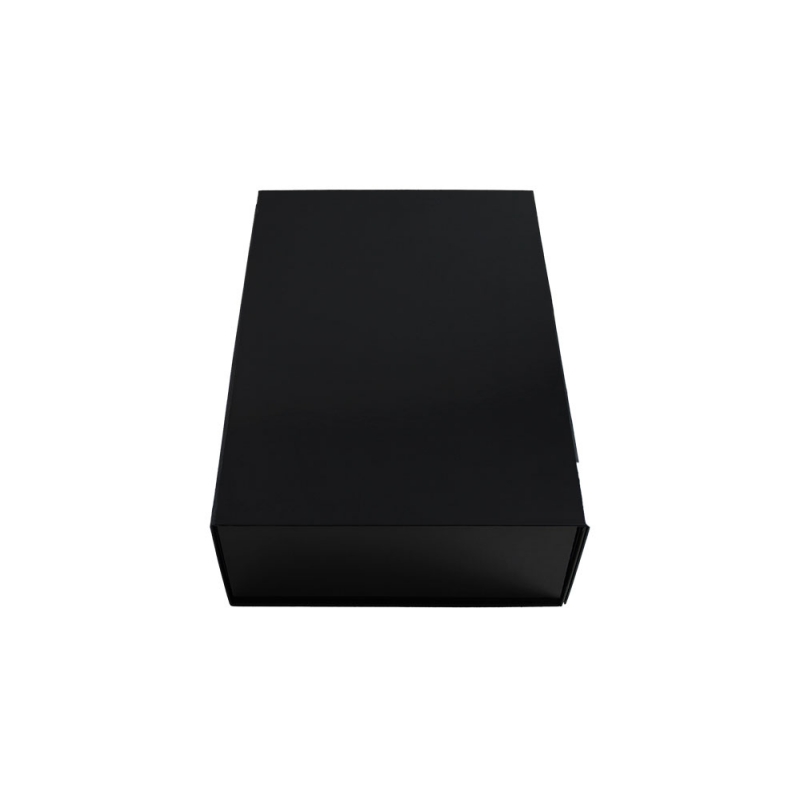 stylowe czarne pudełko na prezent z połyskiem