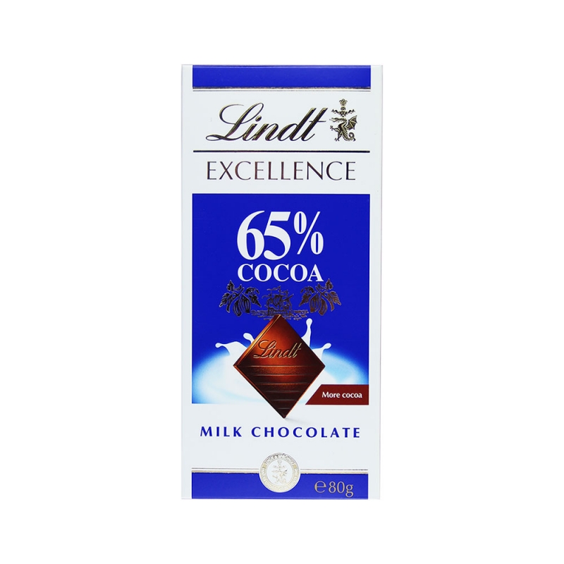 mleczna czekolada o podwyższonej zawartości kakao - 65%