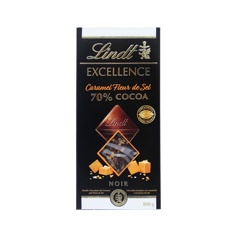 ciemna czekolada marki lindt z dobrym składem z dodatkiem słonego karmelu