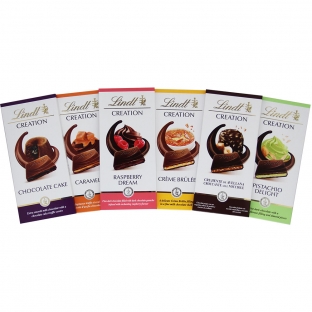 czekolady mleczne marki lindt z nadzieniem o różnych smakach