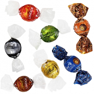 pralinki o różnych smakach firmy lindt