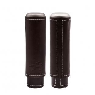 brązowe etui na jedno cygaro