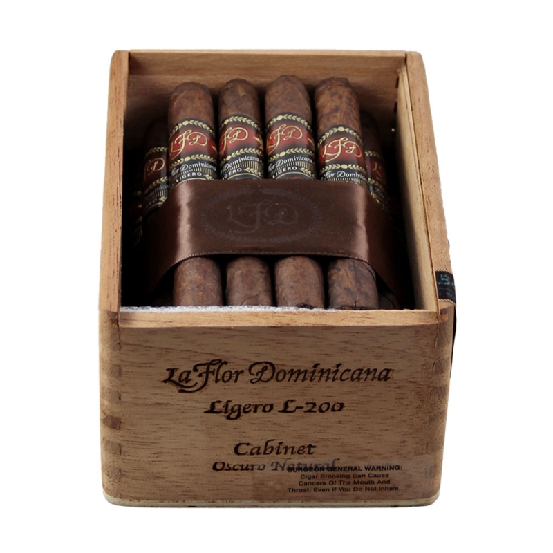 skrzynka z cygarami La Flor Dominicana Ligero Cabinet Oscuro L-200