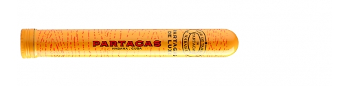 wyraziste w smaku cygaro kubańskie w ładnej żółtej tubie z logo partagas