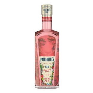 Gin Millhills Strawberry Fields, truskawkowy gin, polski gin